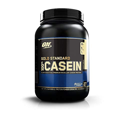 Optimum Nutrition Gold Standard 100% Casein Protein Powder, Creamy Vanilla, 2 Pound