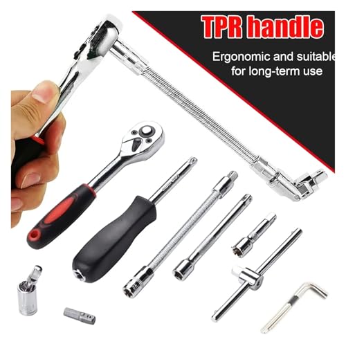 Kit combinado de herramientas 46 piezas con carraca y dados miniatura 5