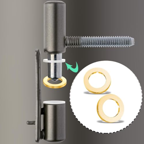 40 Stück Fitschenringe Zimmertüren Unterlegscheiben Türscharnier Montageringe Ohne Abriebspuren 10,20x 15.8 x 1.8mm, Massivem Messing