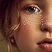 Face Glitter Freckles, Makeup Patches-Silver-Face Glitter Speckles Patches, 4pcs