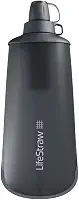 LifeStraw Peak Series – Sistema de filtro de água dobrável para garrafa de apertar – 650 ml para corrida em trilha, caminhadas, viagens, ciclismo e pesca, cinza escuro