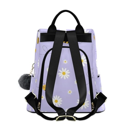 Bolsa de viaje de mujer con estampado de abejas y protección trasera antirrobo 2