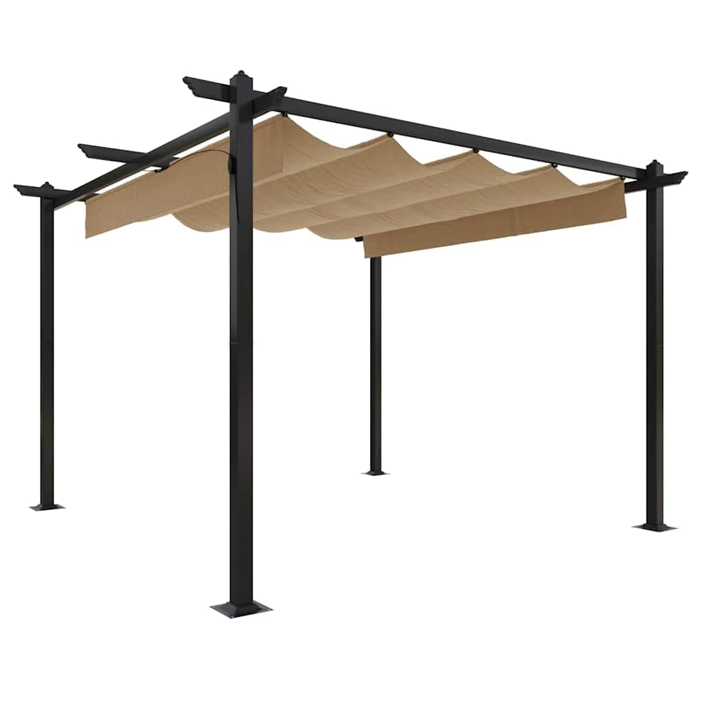Pawilon ogrodowy 3x3 m chowany dach taupe