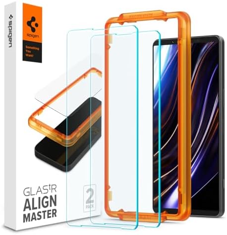 Spigen AlignMaster [2 Pack] Screen Protector for Xperia 1 VIII/VII/VI
