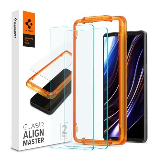 Spigen AlignMaster Schutzfolie kompatibel mit Sony Xperia 1 VI, 2 Stück, Kratzfest, 9H Härte Folie