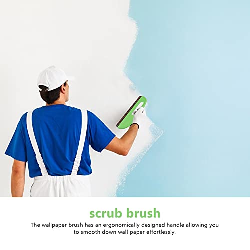 Cabilock Horse Hair Wallpaper Smoothing Brush, Wallpaper Hanging Brush With Handle, Wallpaper Paste Brush For Diy (Green) #TOP6