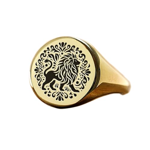 Bague lion ronde : fini les irritations avec ce bijou hypoallergénique
