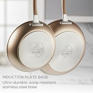 Circulon premier professional hard anodized nonstick cookware induction pots and pans set 12 piece bronze  urban country home decor