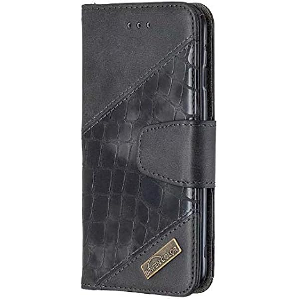Etui na telefon komórkowy Samsung Galaxy A22 5G, kompatybilne z Samsung Galaxy A22 5G, etui portfelowe, skórzane, z klapką, stojak, etui z klapką, magnetyczne pokrywy, czarne