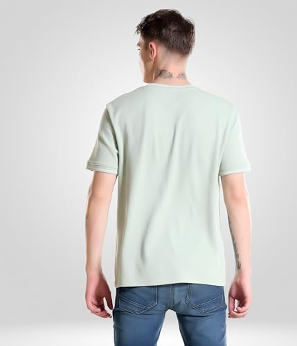 Image of TURMS Men's Ice Cool Tech Round Neck T-Shirt, Odor Control, Stretchable & Breathable, Cotton Rich Fabric, Half Sleeve
