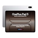 OnePlus Pad 3 World's Fastest Snapdragon 8 Elite Processor, 13.2" 3.4k Screen, 144Hz Adaptive Refresh Rate, 8 Speakers, OnePlus AI, 12140 mAh Battery, 12 GB RAM + 256 GB ROM WiFi, Frosted Silver
