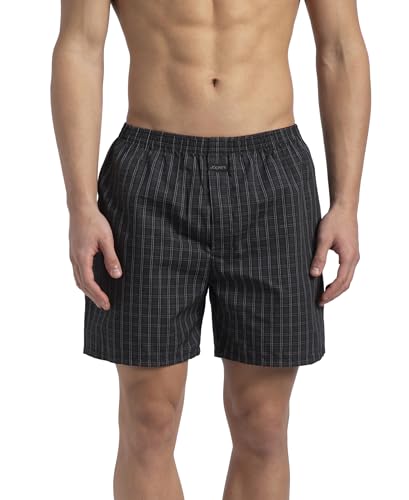 Image of Jockey 1222 Men Super Combed Mercerized Cotton Woven Checkered Boxer Shorts with Back Pocket (Pack of 2, Colors & Prints May Vary)