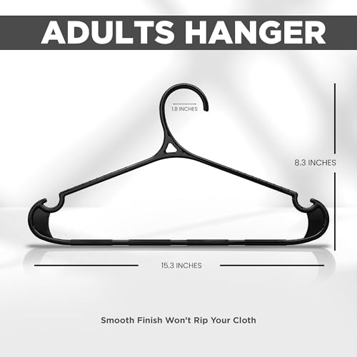 image for Utopia Home Clothes Hangers - Standard Plastic Hangers Space Saving - 