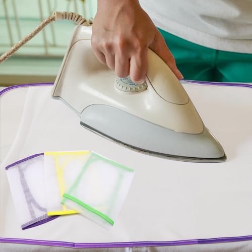 Image of 3Pcs Pressing Cloth for Ironing and Sewing Pressing Pad-Protective Scorch Saving Mesh Pressing Cloths for Clothes Protect(Green /Yellow /Purple)