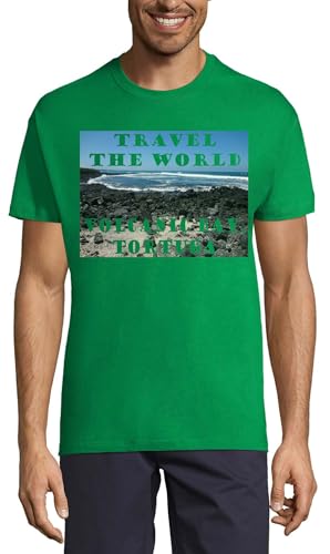 T-Shirt Homme Kelly Green Volcanic Bay idéal pour vos voyages et sorties estivales
