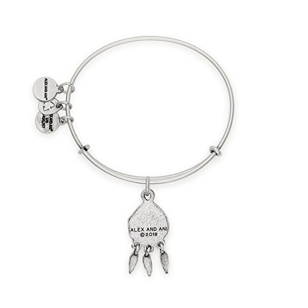 Alex and Ani Path of Symbols Expandable Bangle for Women, Dreamcatcher Charm, Rafaelian Silver Finish, 2 to 3.5 in