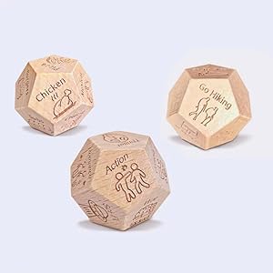 هدايا الذكرى السنوية والتاريخ والليل للازواج لقرار الطعام وعيد الحب والكريسماس وعيد الميلاد للزوج والزوجة، مع كوب نرد فا