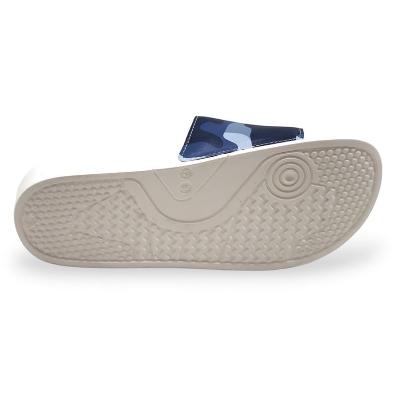 Image of SVAAR Men's Camouflage Printed Slides | Soft Cushioned Slip-On Slippers for Casual, Indoor & Outdoor Use