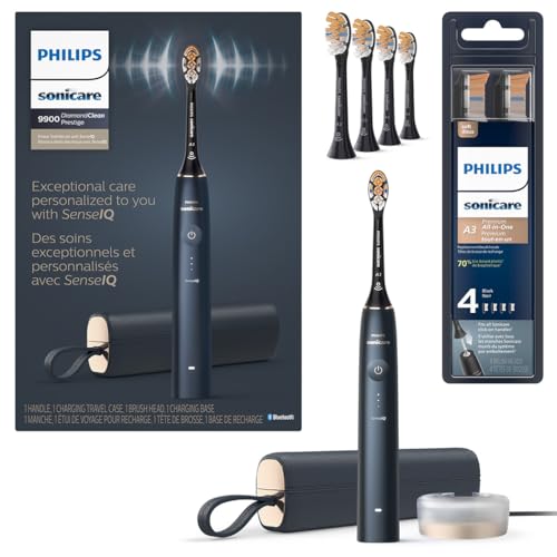 Philips Sonicare DiamondClean Prestige 9900 Rechargeable Electric Toothbrush with SenseIQ,
