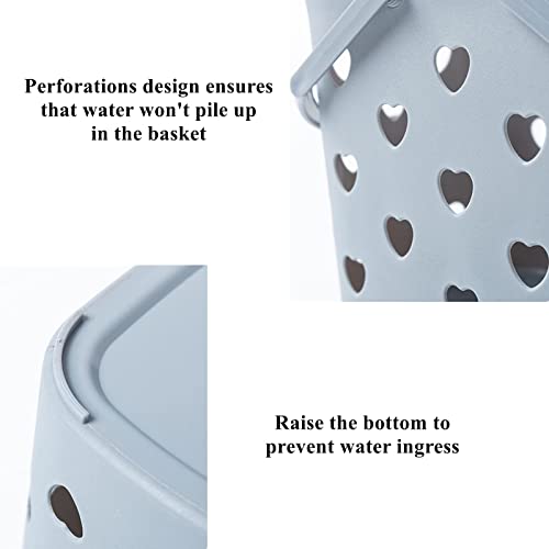 Peohud 4 Pack Portable Shower Caddy Basket, Plastic Storage Basket With Handle, Caddy Organizer Bin For Bathroom, College Dorm, Pantry, Kitchen #TOP3