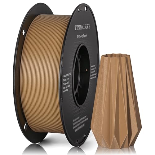 TINMORRY Glass Fiber PETG Filament 1.75mm, High Impact Resistance PETG GF 3D Printing Filament, Durability & Stiffness, 