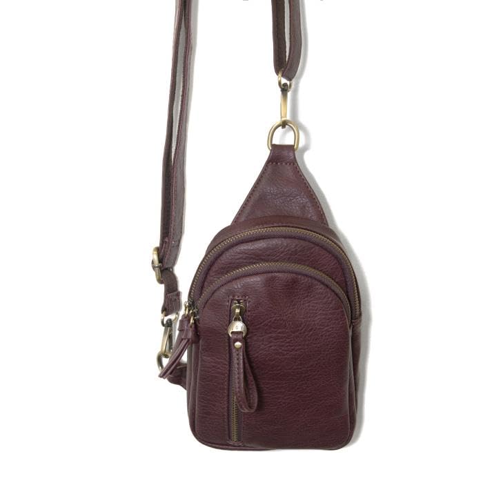 Image of Joy Susan Skyler Sling Bag: Vegan Leather, Zippered Closure, Brass Plated Hardware
