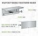 Double Toilet Paper Holder with Shelf - Alpine Rust Resistant Dual Roll Brushed Stainless Steel Toilet Paper Holder with Phone Shelf, Commercial Toilet Paper Dispenser Wall Mount in Modern Bath