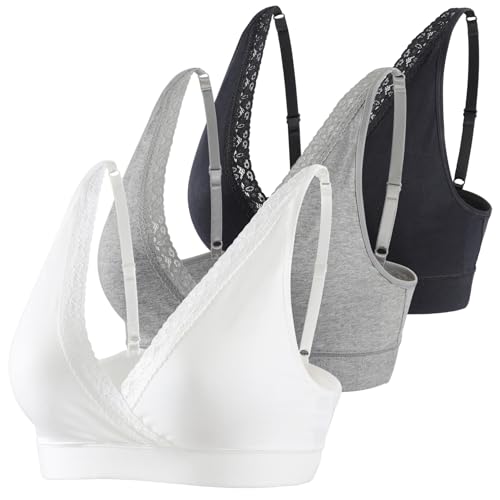 COLOMI Spitze Mutterschaft Still-BHS Nahtloser Still-BH zum Schlafen ohne...