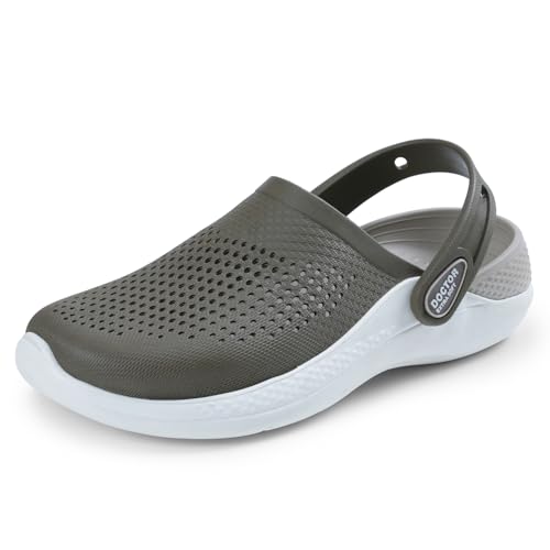 Image of DOCTOR EXTRA SOFT Men's Classic Casual Sports Clogs /Sandals with Adjustable Back Strap for Adult | Comfortable & LightWeight| Stylish & Anti-Skid|Waterproof & Everyday Use Mules for Gents & Boys D-513