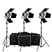 Produktbild NICEFOTO Redhead Halogen Flood Light 800/800/800W | stufenlos regelbar | inkl. Lampenstative + Tasche