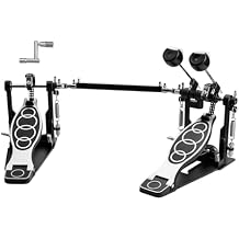 Double Bass Drum Pedal, Double Chain Drive, Double Kick Drum Pedal with Adjustable Beater and Drum Key AQ-DBDP-YQ