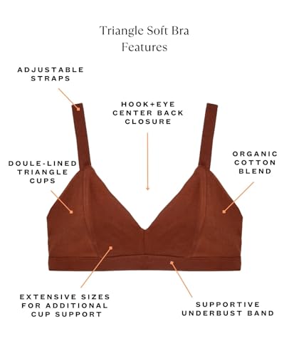 Image of Subset Triangle Soft Bra - Organic Cotton, Wireless, Breathable, Supportive, Regular & Extra Cup Room, Elevated Essentials