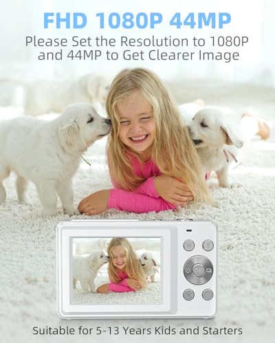 image for Camkory Digital Camera for Kids and Starters, FHD 1080P Point and Shoo