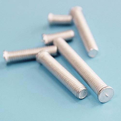 Screw Capacitor Screw M4 Aluminum cd Welder spot Welding Studs Bolt Fastener Capacitor Discharge Tool Soldering Screw Studs Connector - (Length: M4 Connector 5pcs)