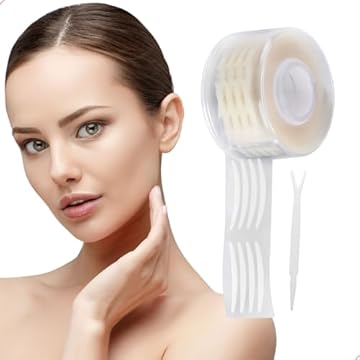 Adesivos Pálpebras Caídas 600 unidades Olhar Aberto Tira Fina Invisível Transparente Discreto Maleável Incolor Prático Olho Jovem Sem Dobras Duplas em Segundos