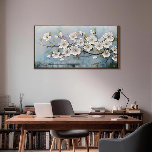 Anolyfi Framed Large Textured Canvas Wall Art for Living Room, Modern Elegant Landscape Artwork for Bedroom Hallway Dining Room Office Home Decor, 48"x24" by Anolyfi - Used condition - Image 5