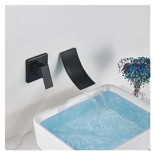 Robinet de bassin de salle de bain mural cascade pour éviter les éclaboussures