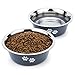 2 Pack Dog Bowls (2020ML), Stainless Steel Dog Bowls with Nonslip Silicone Bottom, Pet Feeding Bowls for Cat, Pups-Food and Water Bowls for Large Dogs