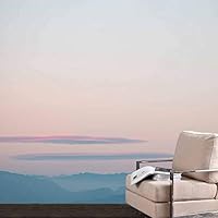 Wall Mural Sunset Sunrise Background Nature Scenery Removable Self-Adhesive Wallpaper Wall Decoration for Bedroom Living Room - 66x96 inches