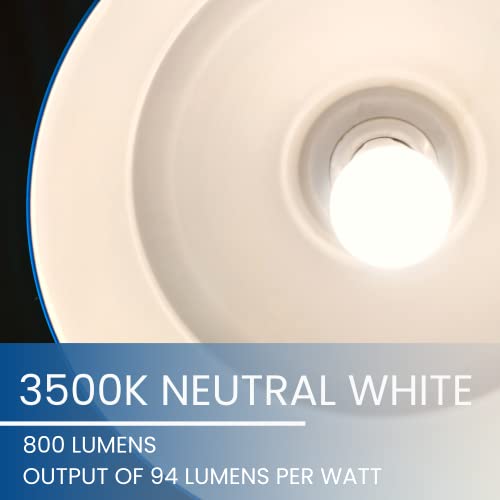 Feit Electric A800/835/10Kled/4 60W Equivalent 8.5 Watt A19 Non-Dimmable Led Light Bulb (4-Piece), 3500K Neutral White, 4.2" H X 2.4" D #TOP2