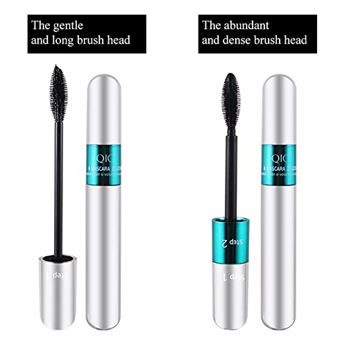 Eforcase 4D Silk Fiber Lash Mascara, Double-Ended Volume Set, Longer And Full, Eyelash Primer & Mascara, Hypoallergenic & Cruelty Free #TOP6