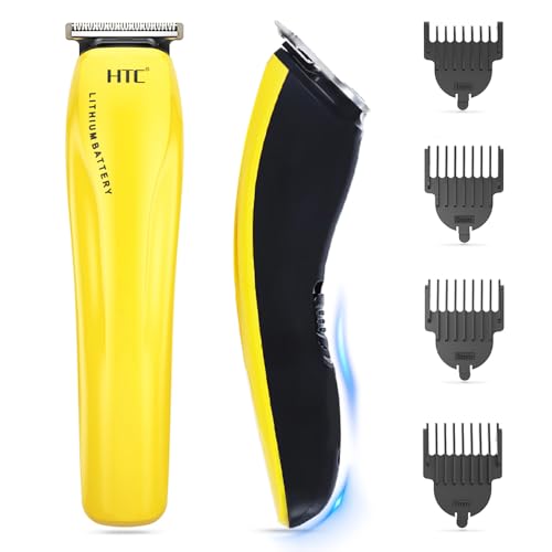 HTC Hair Clippers for Men, All-in-One Electric Razor and Beard Trimmer, Cordless, Quick Charging, User-Friendly(Yellow)