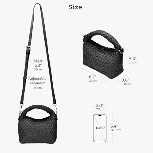Small Women woven bag Woven Crossbody Bag for Women woven purse Leather handbag mini Hobo Bag4