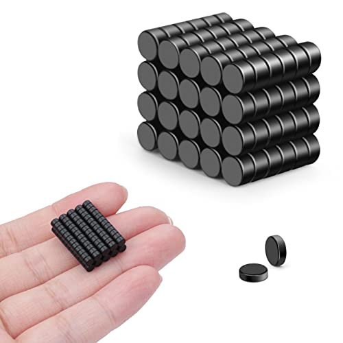 Image of TRYMAG Miniature 120 Pcs Tiny Black Round Neodymium Disc Small Magnets, Mini Rare Earth Magnets for Fridge, Crafts, Whiteboard, DIY, Science, Kitchen