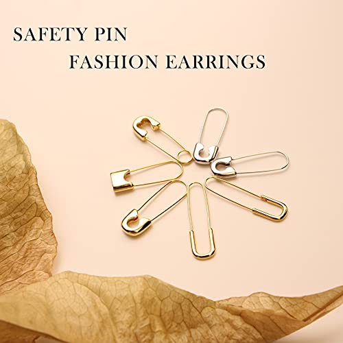 Safety Pin Earrings for Women 14K Gold Silver Pin Earrings Jewelry for Women4