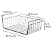 PENGKE Black Under Shelf Basket,4 Pack Slides Under Cabinet Storage Shelf Wire Baskets,Space Saving for Kitchen Counter Pantry Desk Bookshelf Cupboard