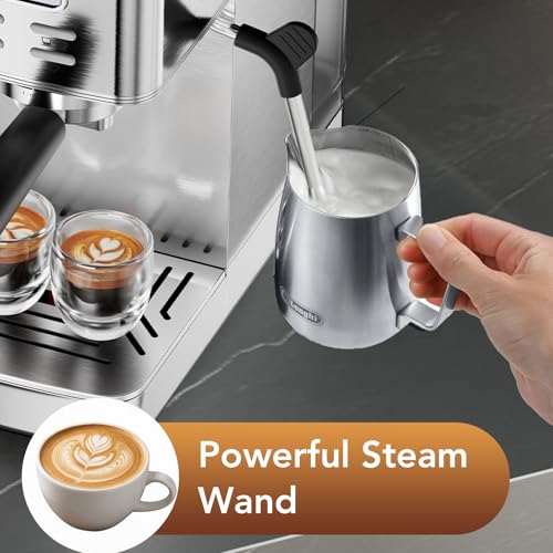 Espresso Machine 20 Bar, Compact Espresso Maker with Milk Frother, Visual Pressure Gauge, Commercial Coffee Machine with 47oz Removable Water Tank and Capsule Funnel, for Cappuccino, Latte by COWSAR - Image 2