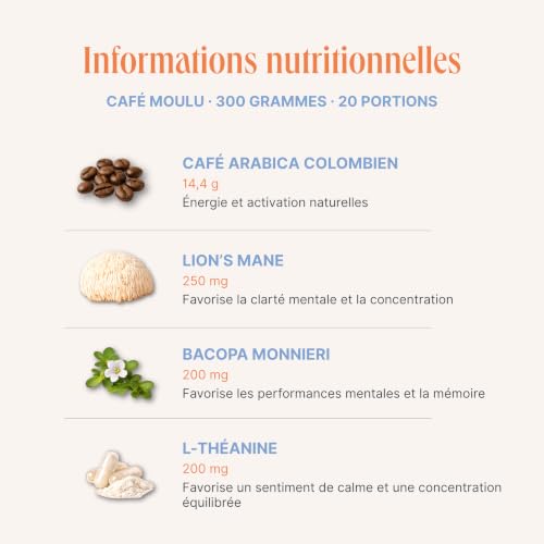 Cafe Champignon Adaptogene | Lions Mane + Bacopa Monnieri + L Theanine – vue 2