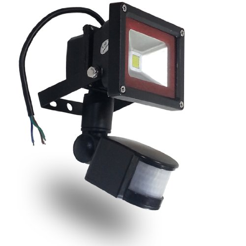LED Faro 10W con Sensore IP66 Bianco 6000K