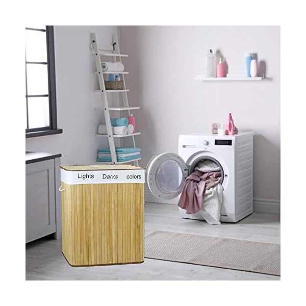 Cozy Vibe Bambuswäschekörbe mit Deckel – Bild 7